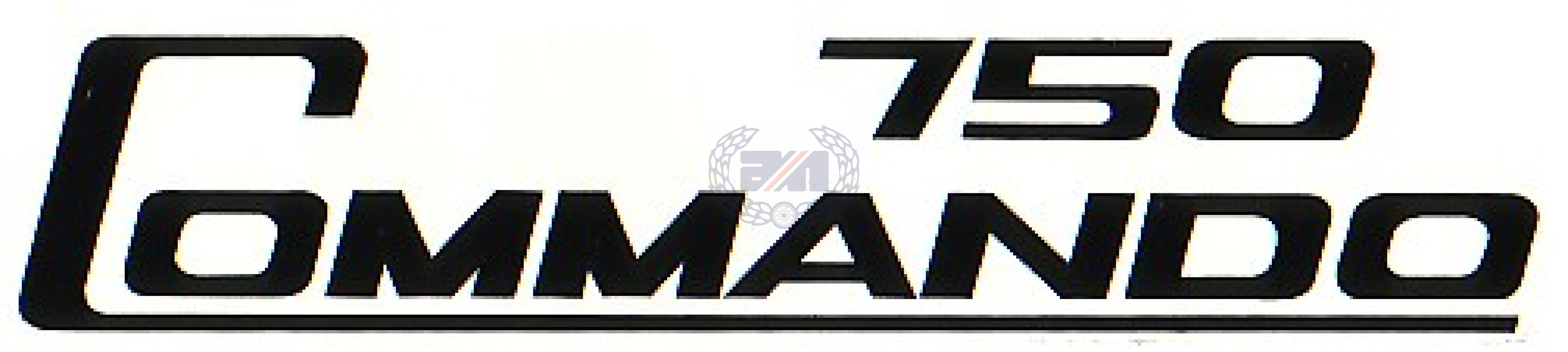 DECAL "750 COMMANDO" (BLACK) Vinyl