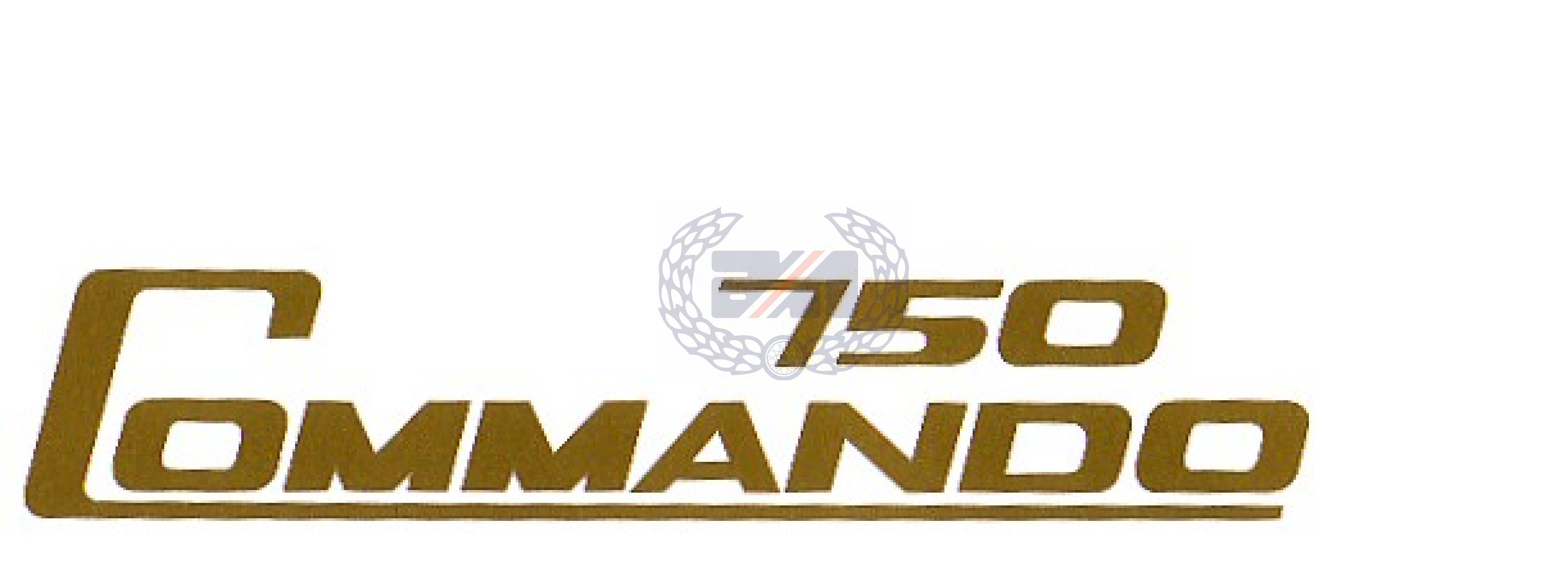 DECAL "750 COMMANDO" (GOLD) Vinyl