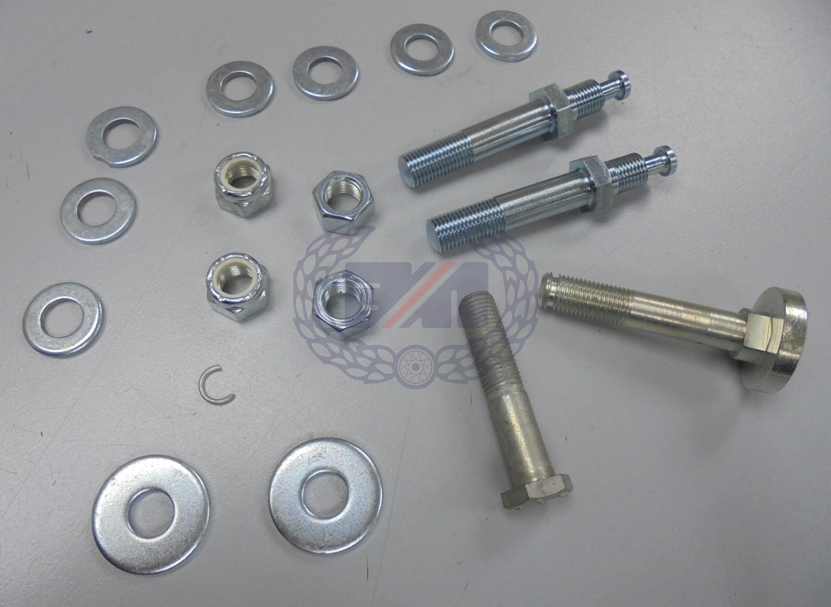 FIXING KIT: Bolts, nuts & washers for a pair of REAR SUSPENSION UNITS, COMMANDO 850Mk3 (1975 to 1978)