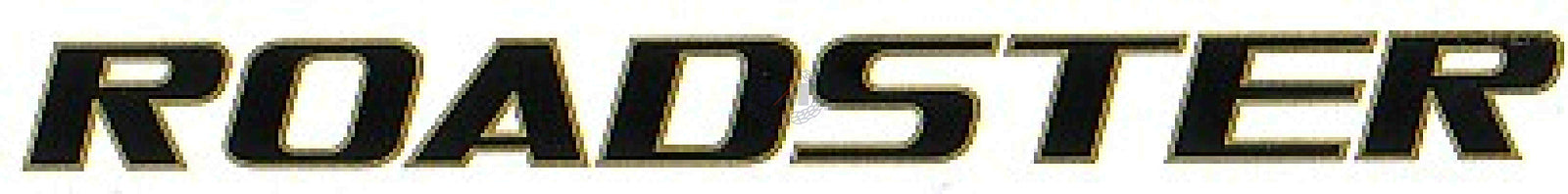 DECAL "ROADSTER" (BLACK + GOLD OUTLINE) dryfix