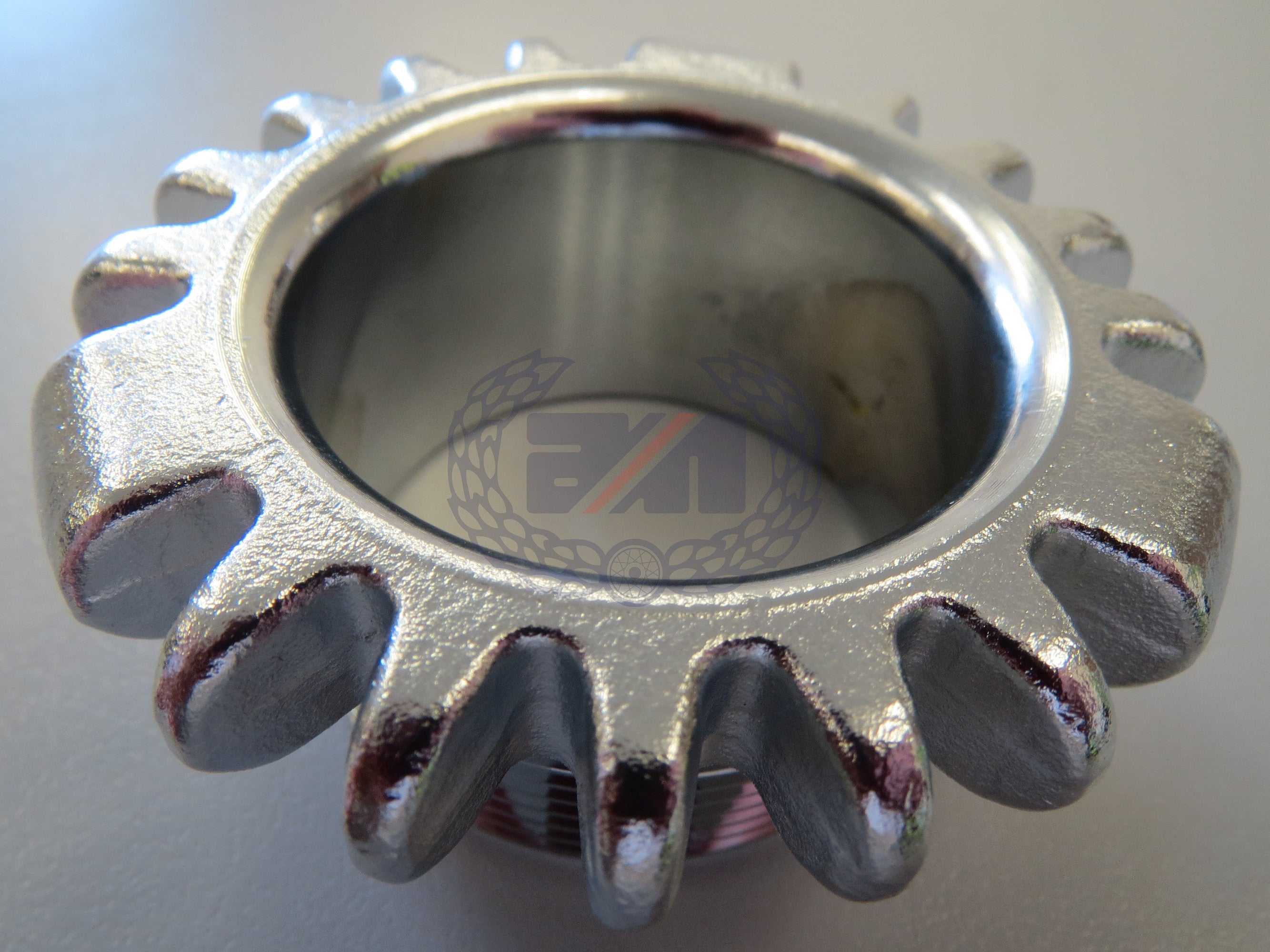 EXHAUST LOCKRING (CHROME PLATED BRASS - LONG EARLY TYPE for non balanced exhaust pipes) (NM18092)
