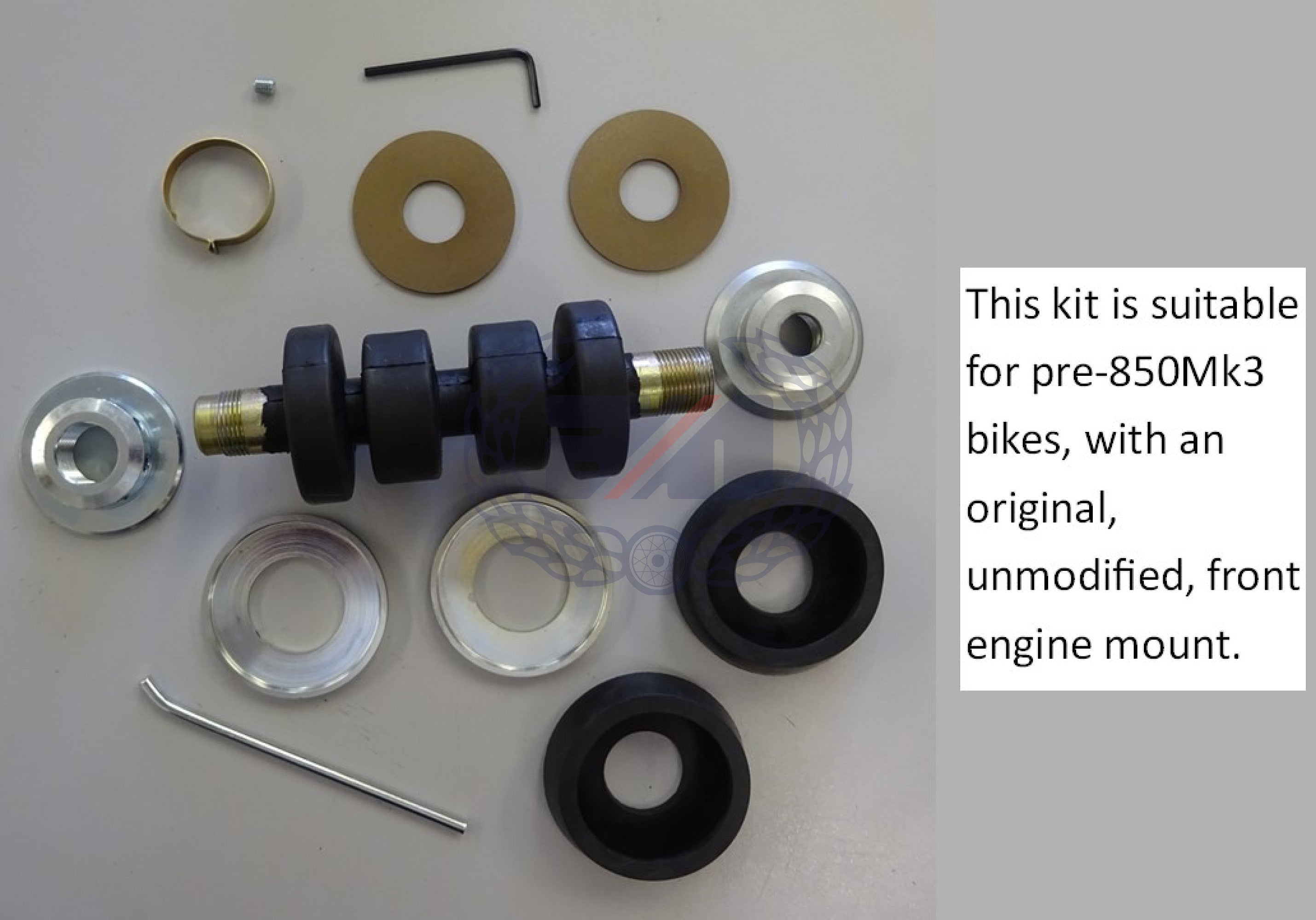 ISOLASTIC KIT FRONT VERNIER for COMMANDO 750 850 1968 to 1974 *YOUR FRONT ENGINE MOUNT MUST BE UNMODIFIED - CALL IF NOT SURE *