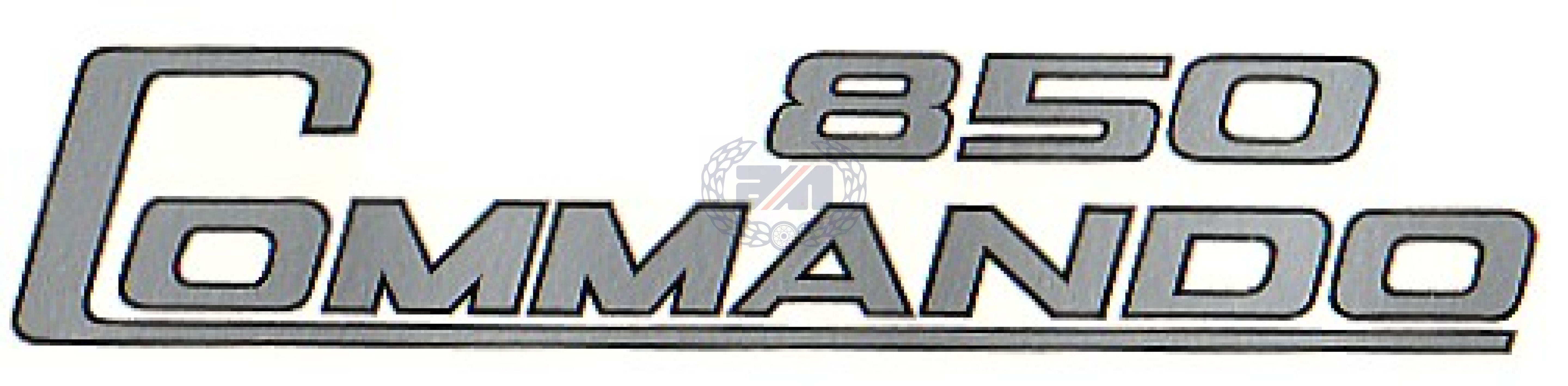 DECAL "850 COMMANDO" (SILVER with BLACK OUTLINE) Dryfix