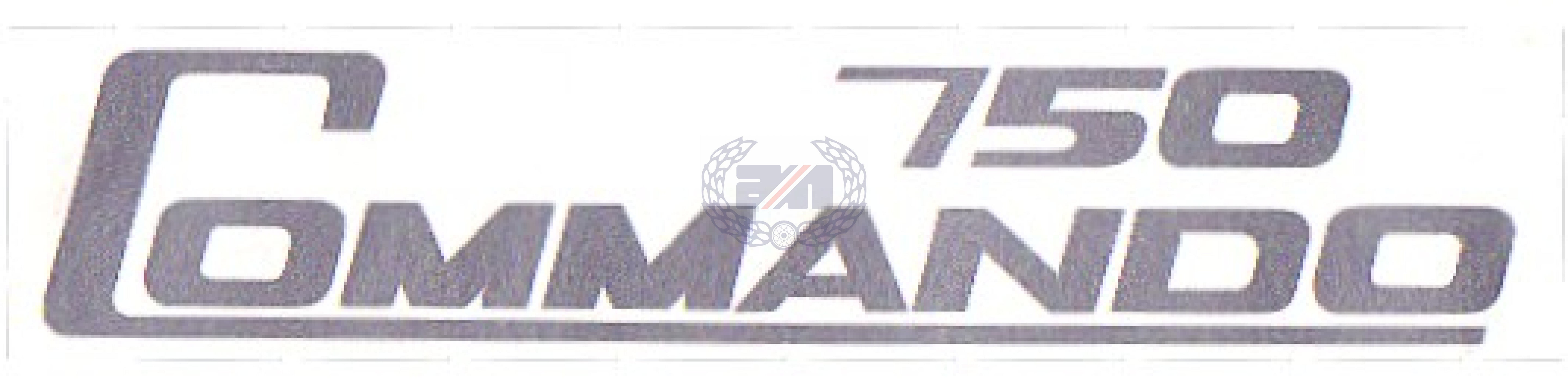 DECAL "750 COMMANDO" (SILVER) Vinyl