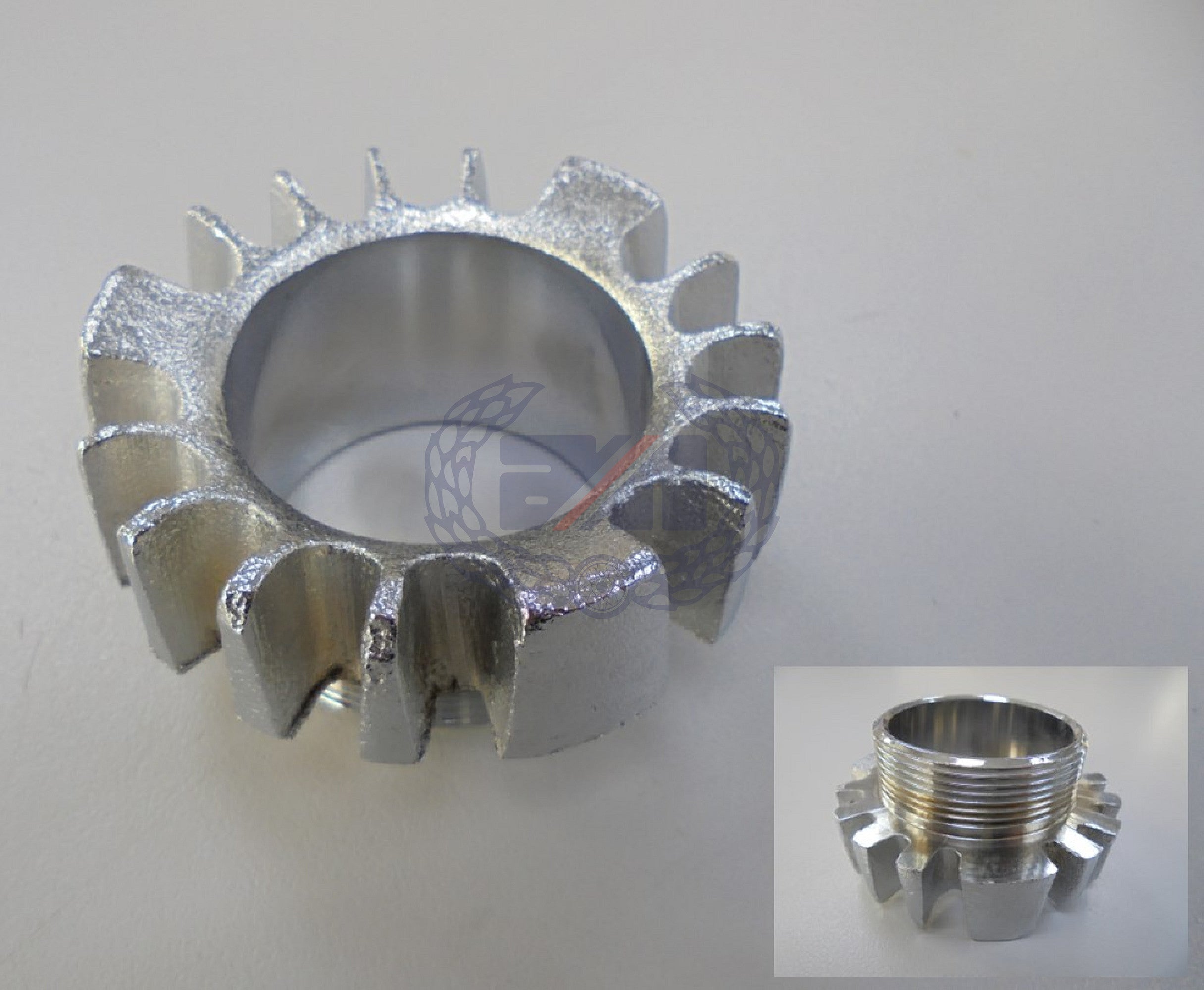 EXHAUST LOCKRING (CHROME PLATED BRASS - SHORT Use for balanced exhaust pipes)