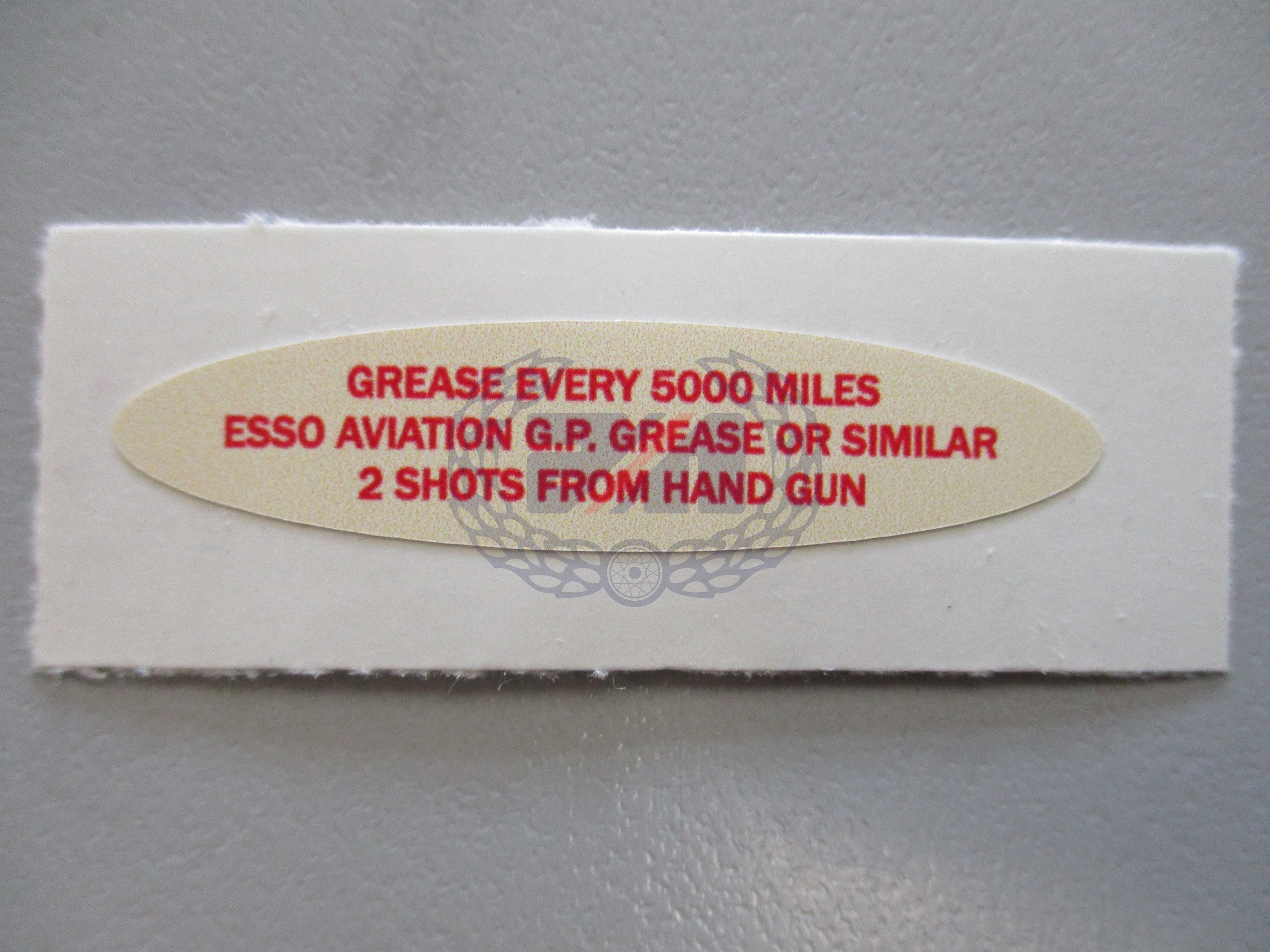 SPEEDO DRIVE DECAL (Grease recommendations)