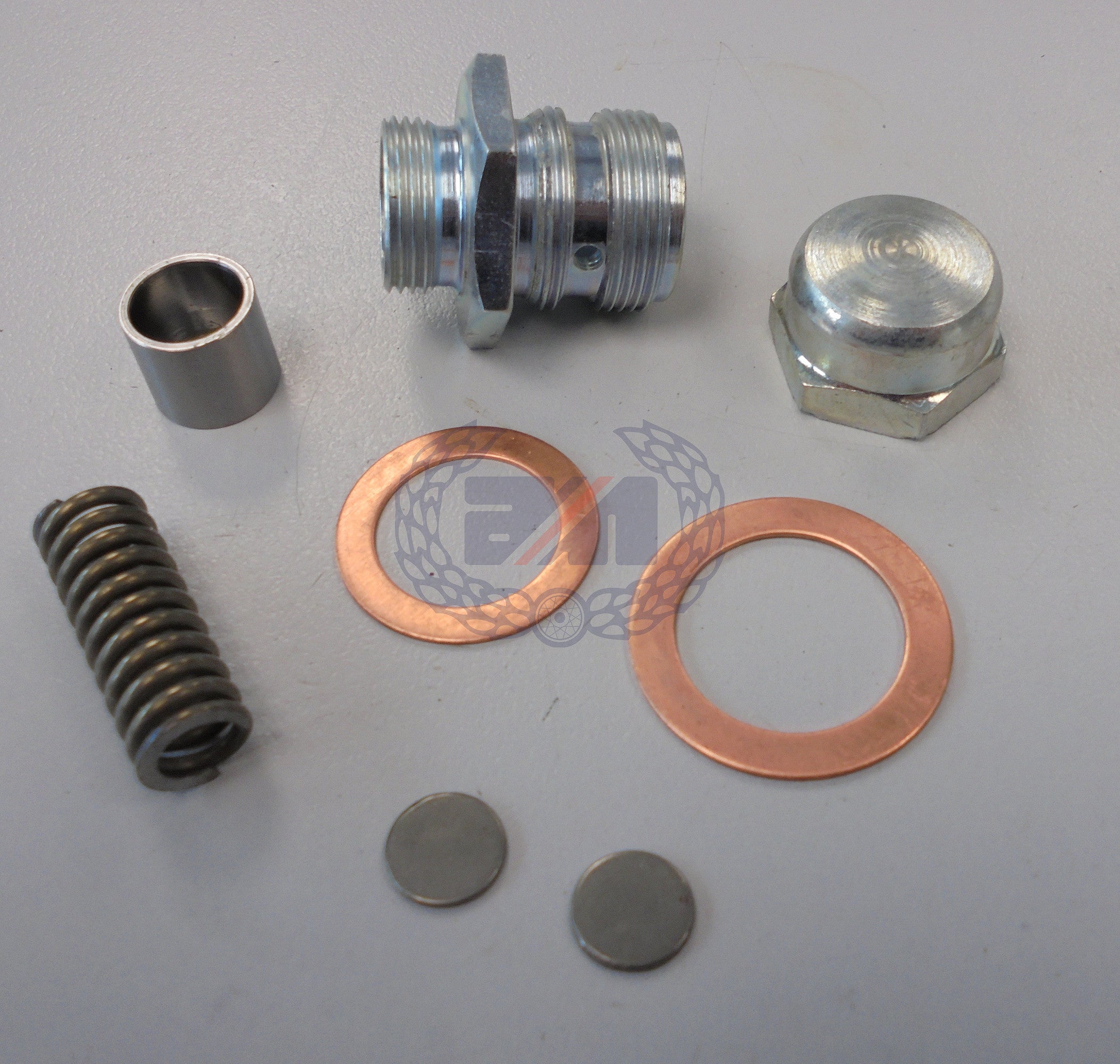 OIL PRESSURE RELEASE VALVE ASSEMBLY for engine timing side cover (all parts are included)