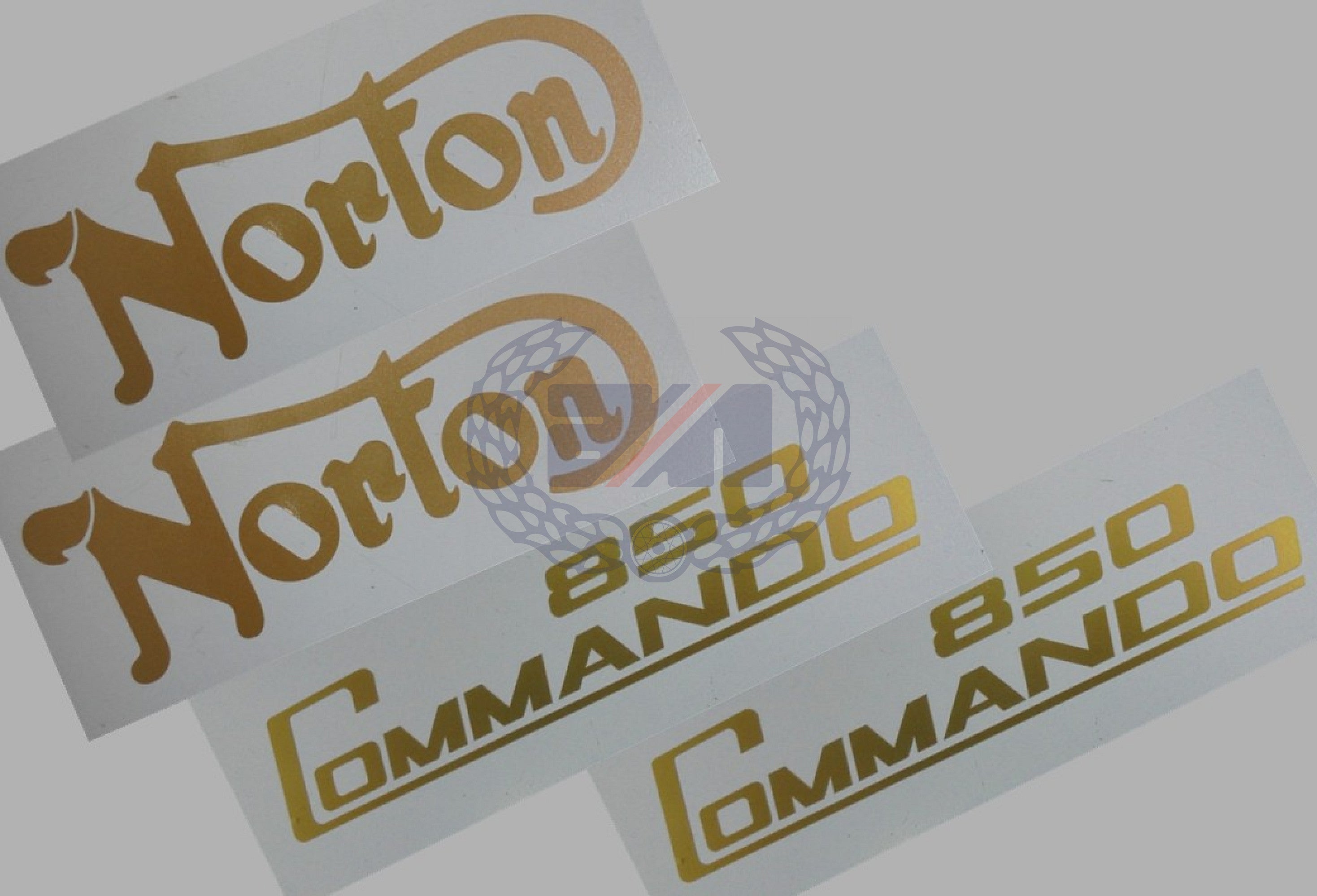 DECAL SET (GOLD) for COMMANDO 850 PETROL TANK AND SIDE COVERS Vinyl