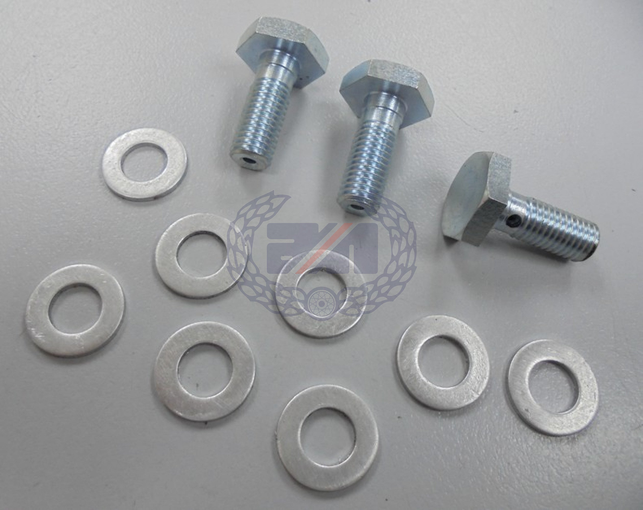 BANJO BOLT & WASHER SET FOR ROCKER OIL FEED PIPE (ALL 750 & 850 COMMANDOS)