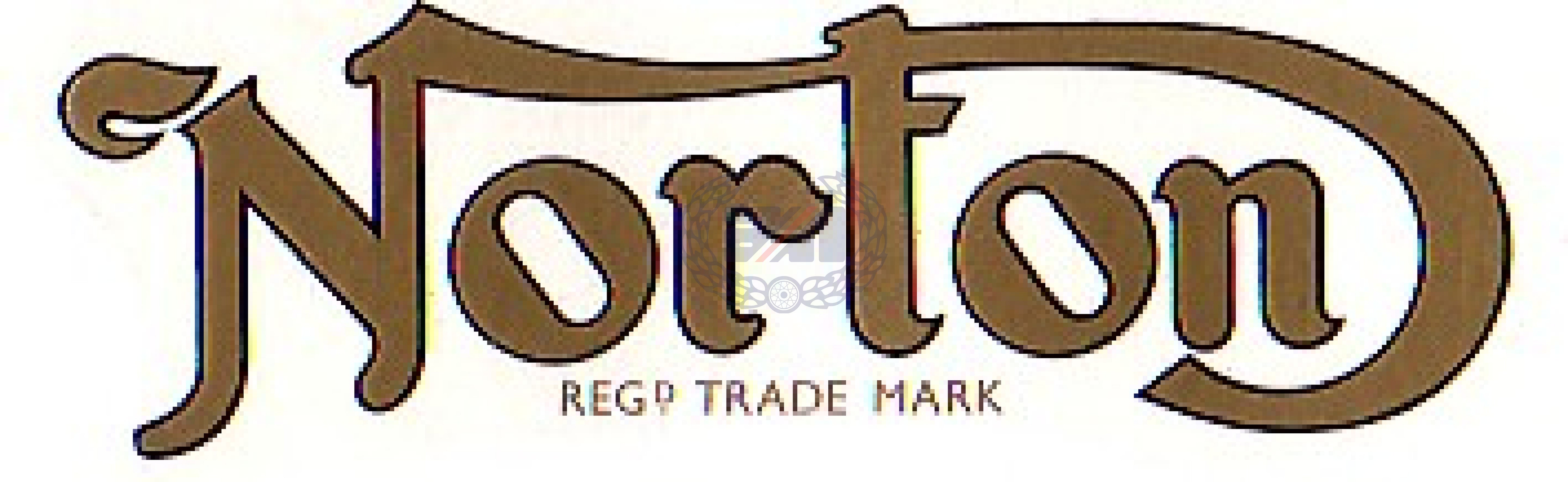 DECAL SMALL "NORTON" (GOLD/BLACK)     Vinyl    Regd Trade Mark