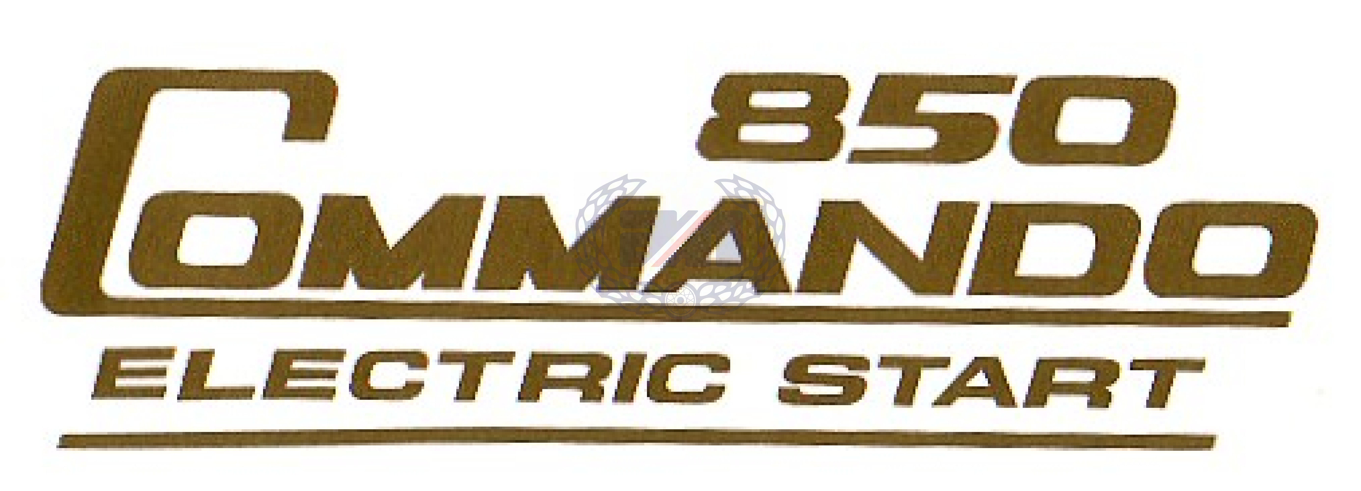 DECAL "850 COMMANDO ELECTRIC START" GOLD Vinyl