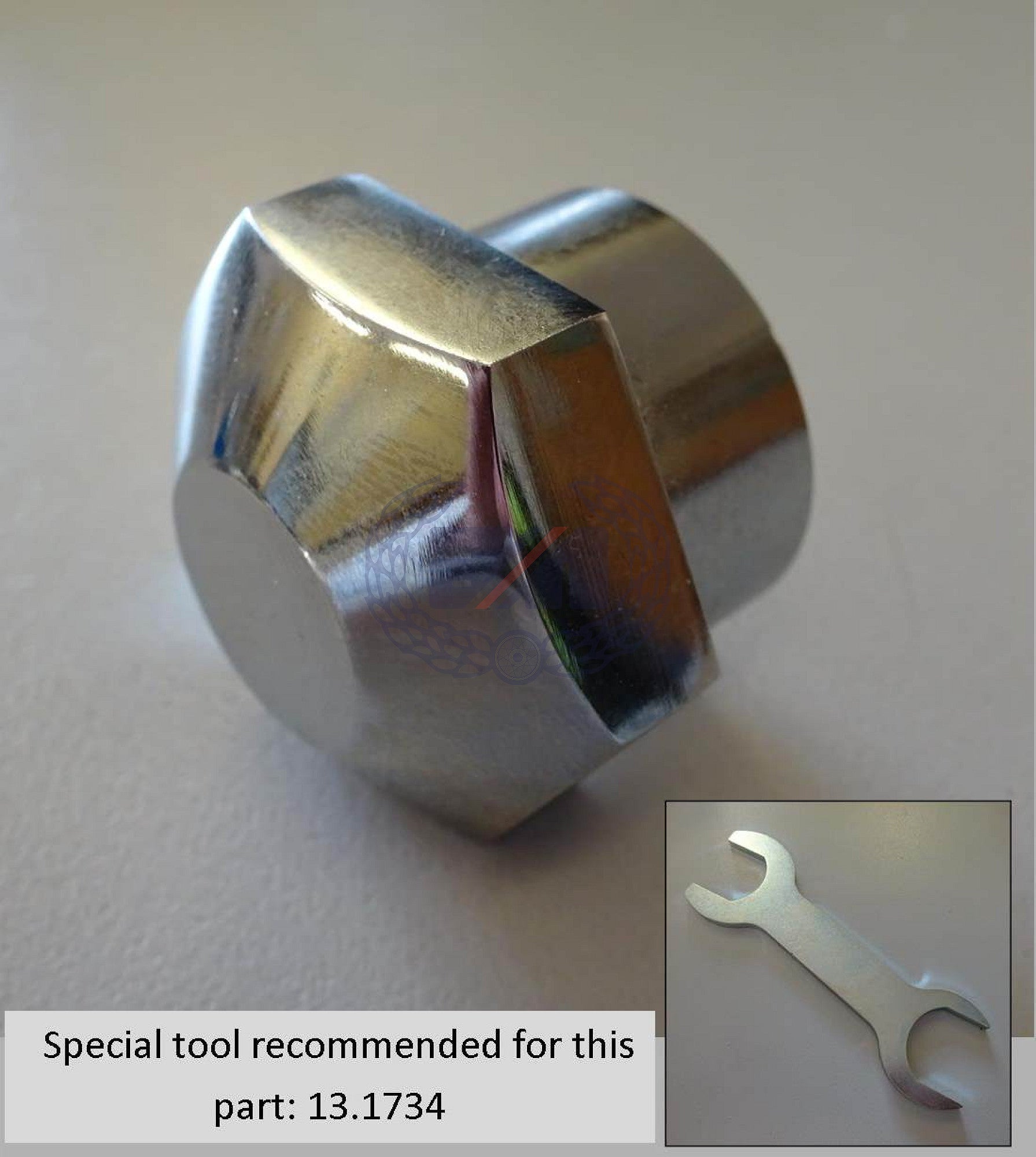 STEERING STEM TOP NUT 26tpi (NO DAMPER HOLE) 19490 Chrome Plated