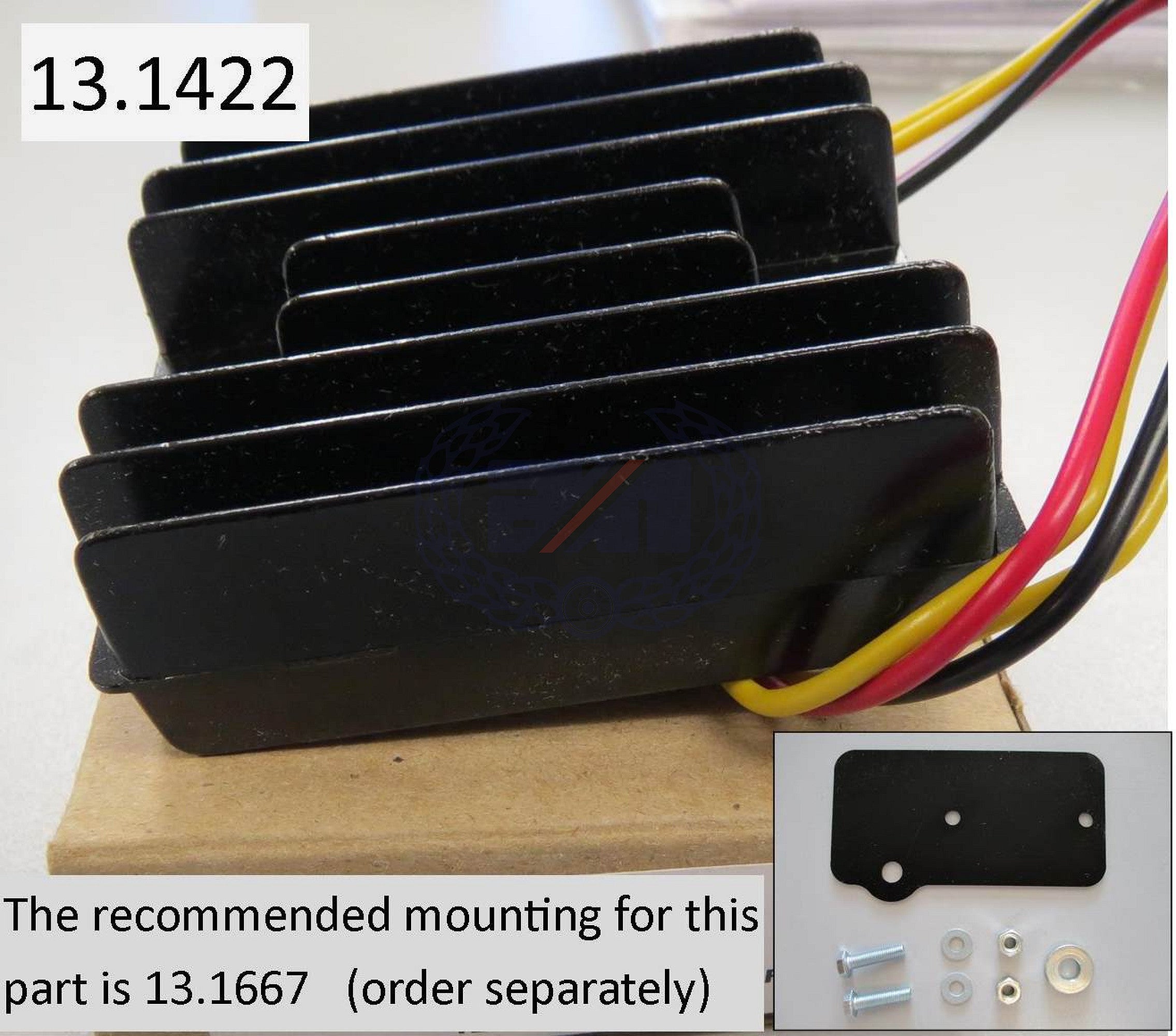 RECTIFIER/REGULATOR (SINGLE-PHASE) with capacitor PODTRONICS 200w  This part replaces the rectifier, zener diode and capacitor.