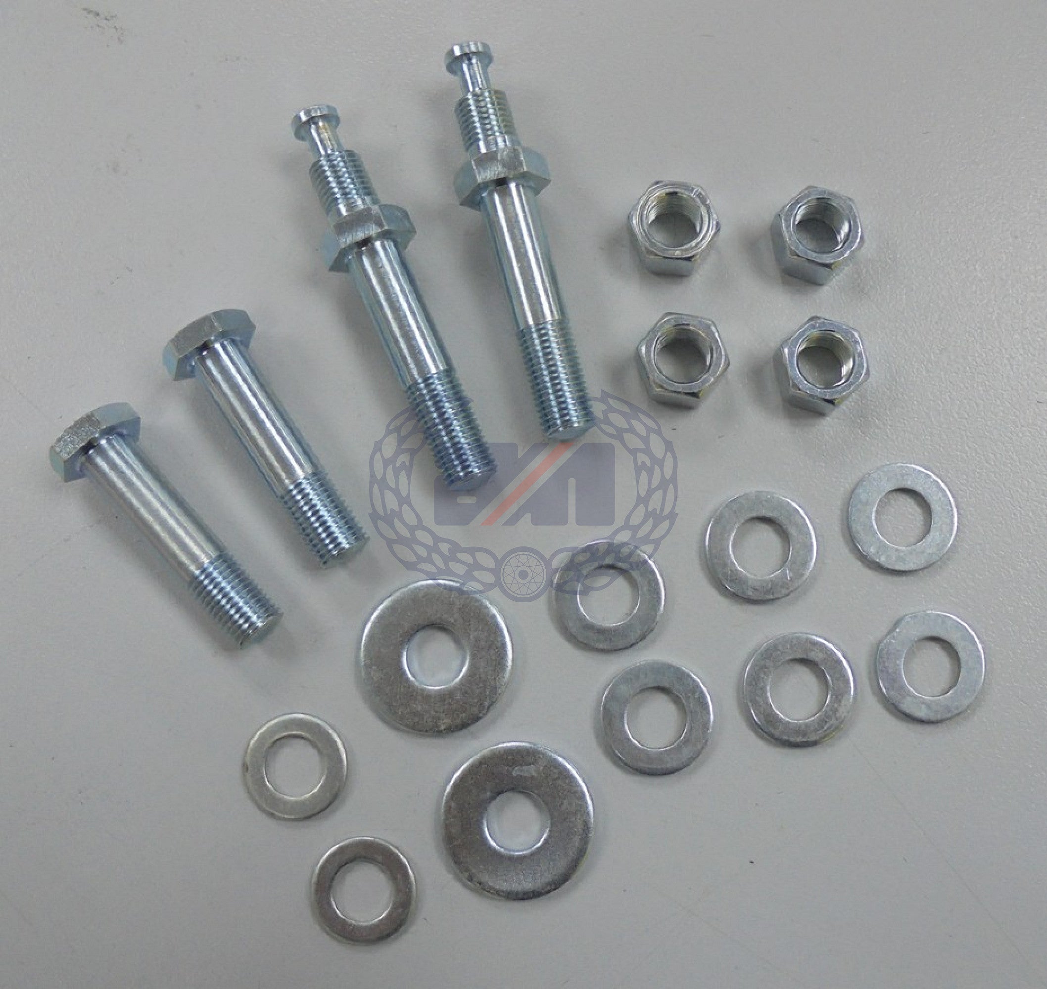 FIXING KIT: Bolts, nuts & washers for a pair of REAR SUSPENSION UNITS, COMMANDO 750 850 (1968 to 1974)